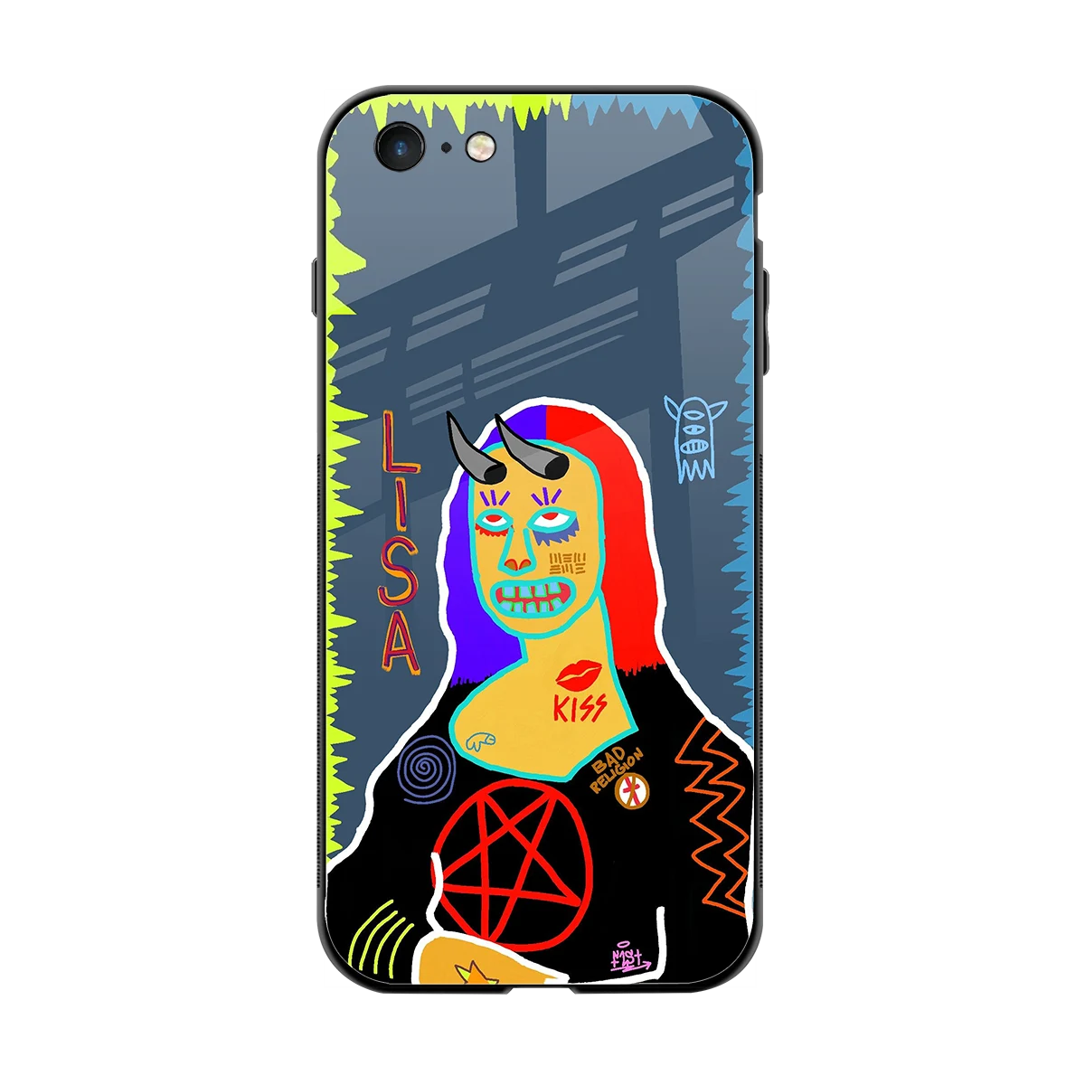 Rebel Lisa back phone cover | glass case for iphone 6s plus