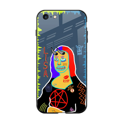 Rebel Lisa back phone cover | glass case for iphone 6s