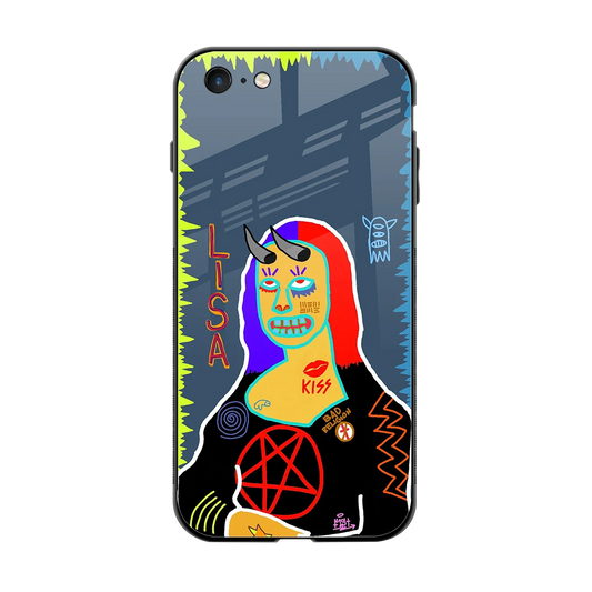 Rebel Lisa back phone cover | glass case for iphone 6s