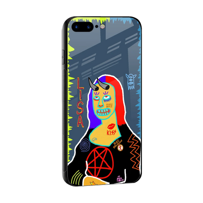 Rebel Lisa sleek iphone 8 plus cover with tempered glass back and TPU edges