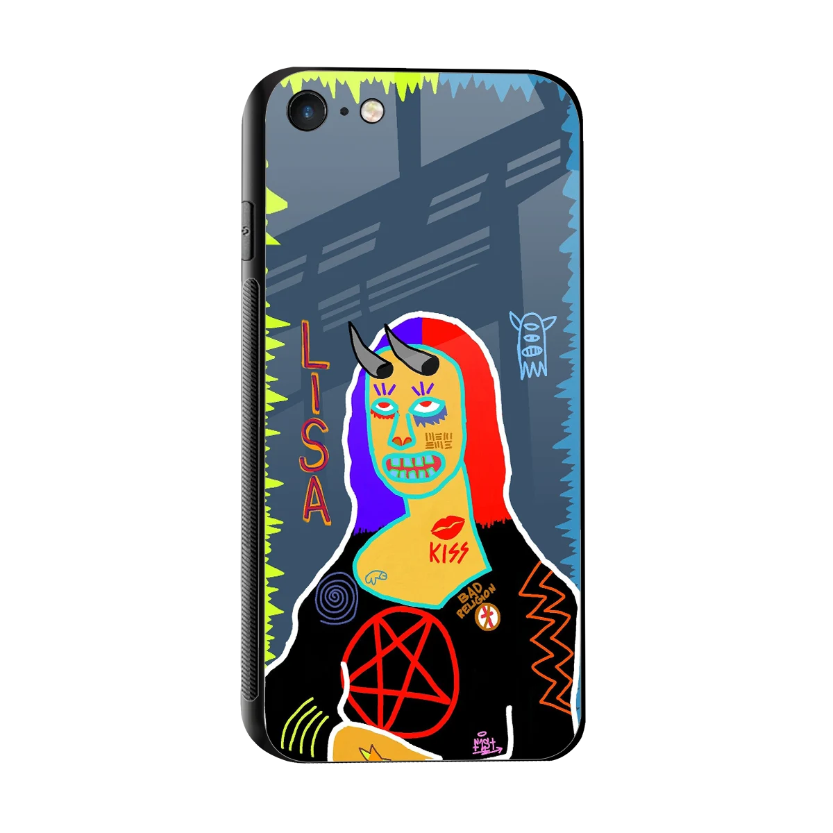 Rebel Lisa sleek iphone 7 cover with tempered glass back and TPU edges