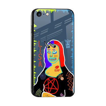 Rebel Lisa sleek iphone 7 cover with tempered glass back and TPU edges