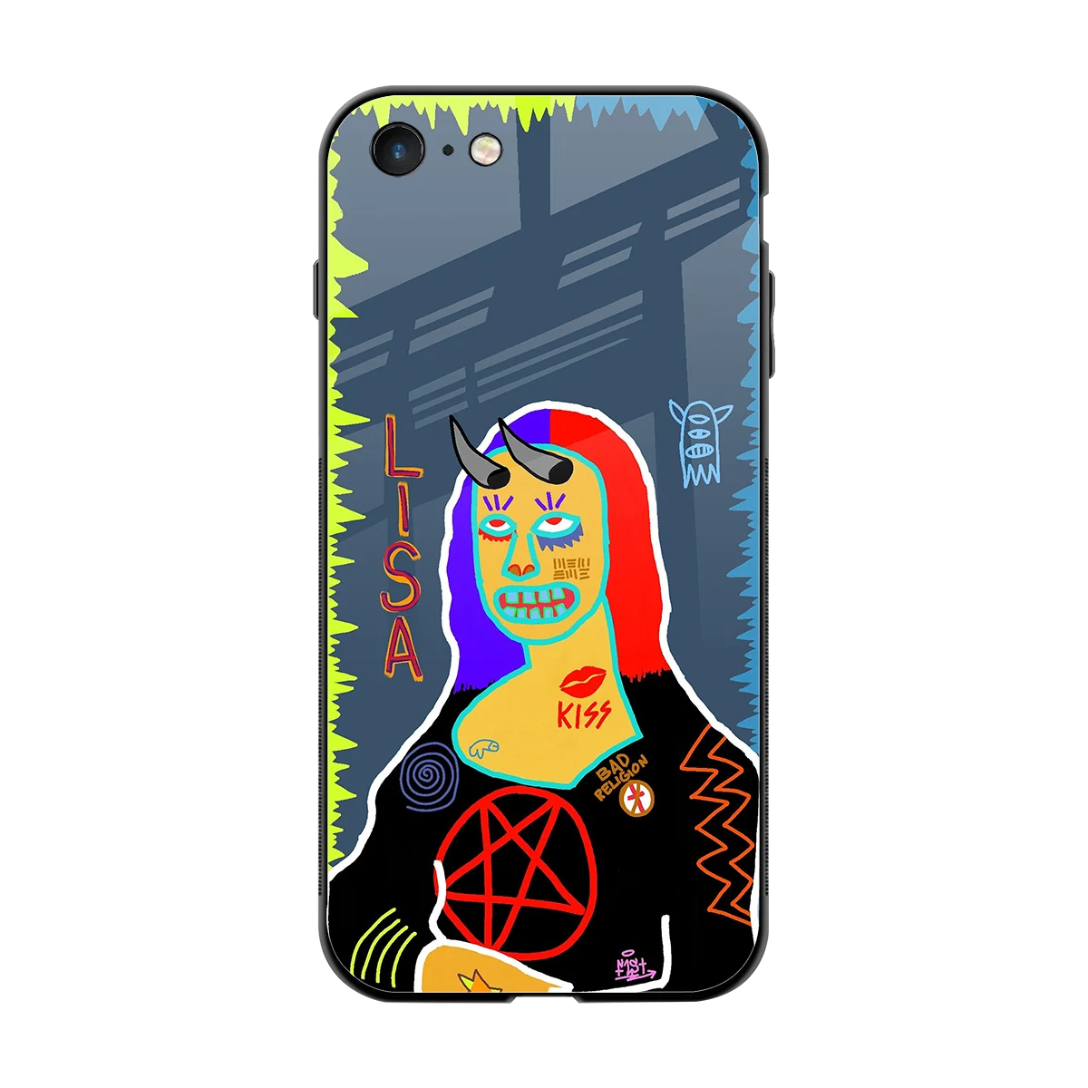 Rebel Lisa back phone cover | glass case for iphone 7