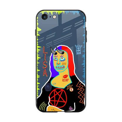 Rebel Lisa back phone cover | glass case for iphone 7