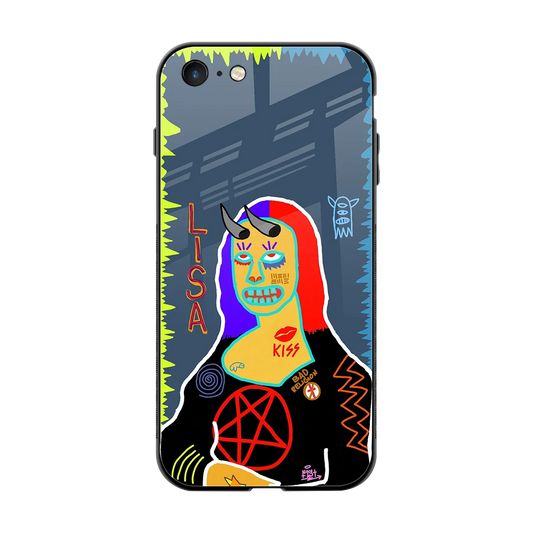 Rebel Lisa back phone cover | glass case for iphone 7