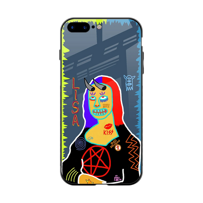 Rebel Lisa back phone cover | glass case for iphone 8 plus