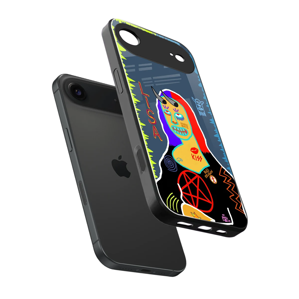Rebel Lisa sleek iphone air cover with tempered glass back and TPU edges