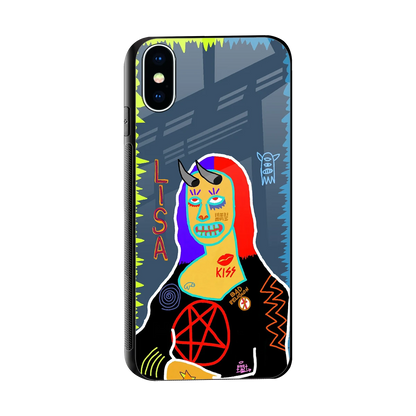 Rebel Lisa sleek iphone x cover with tempered glass back and TPU edges