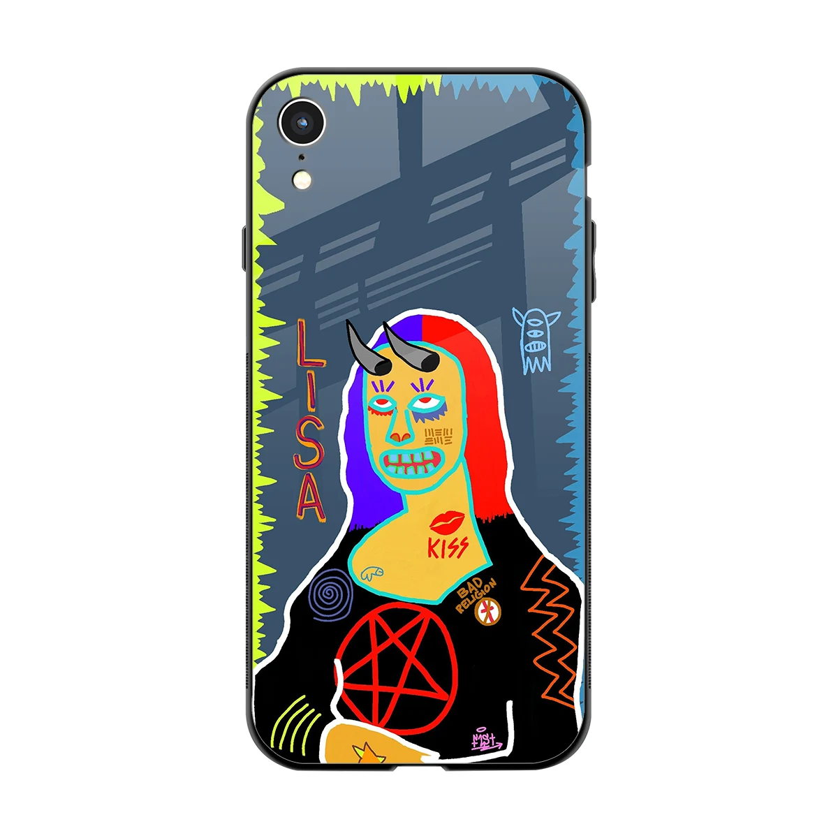 Rebel Lisa back phone cover | glass case for iphone xr