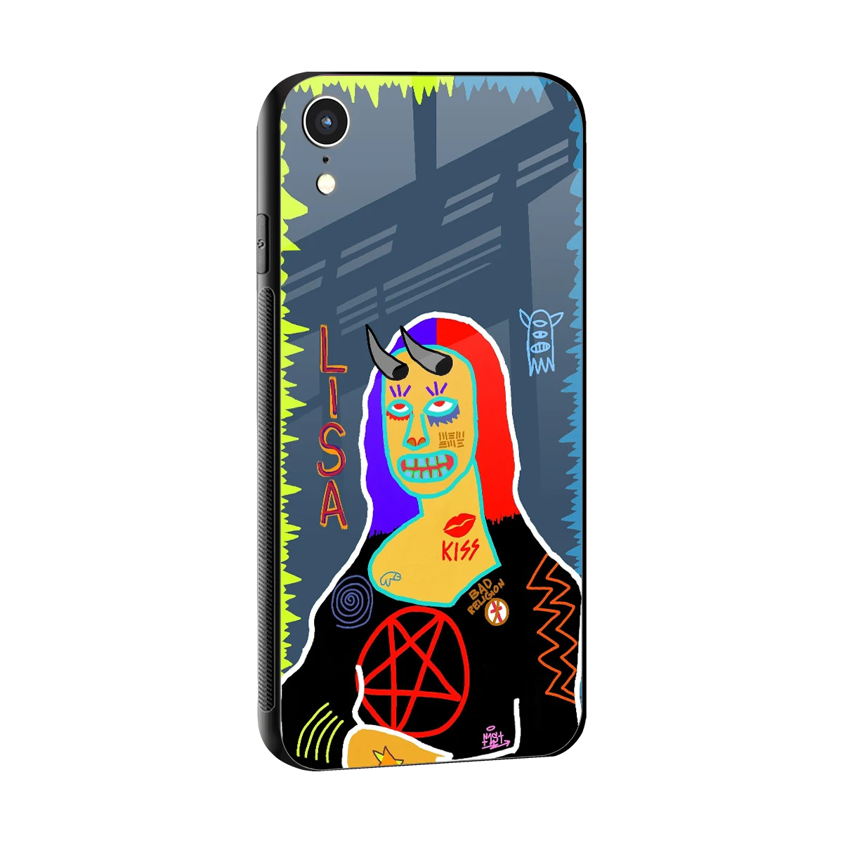 Rebel Lisa sleek iphone xr cover with tempered glass back and TPU edges