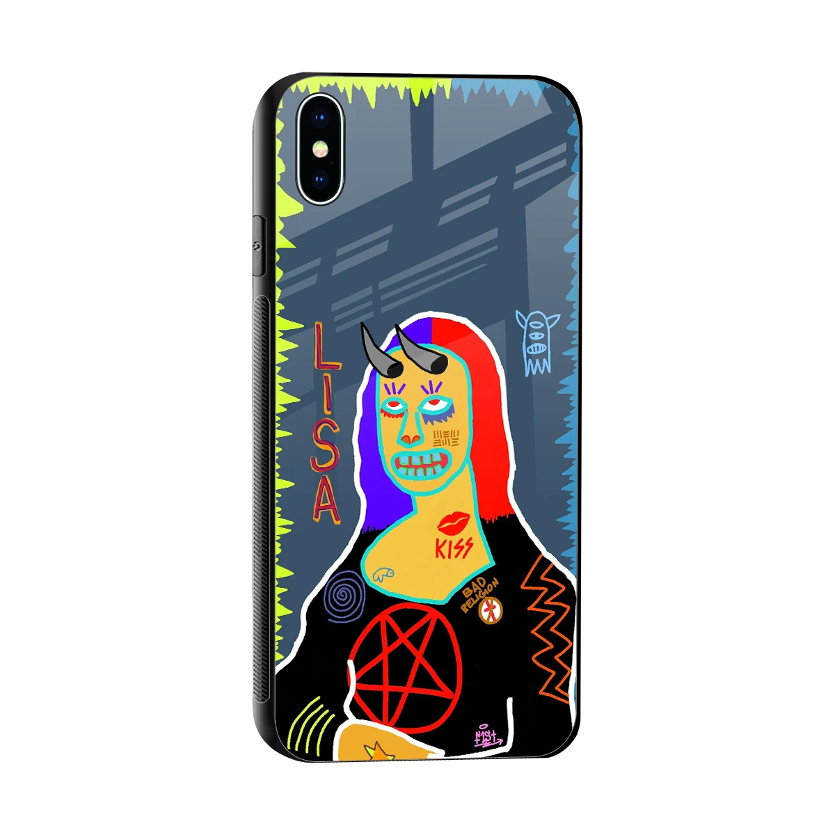 Rebel Lisa sleek iphone xs max cover with tempered glass back and TPU edges