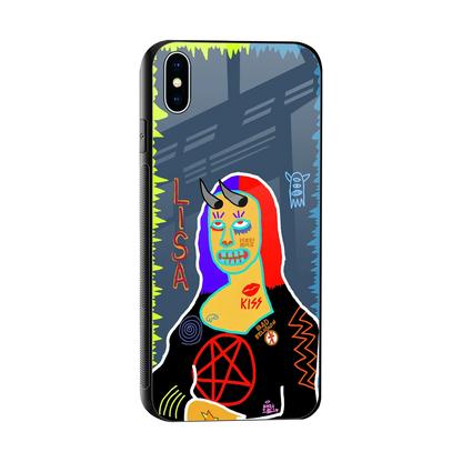 Rebel Lisa sleek iphone xs max cover with tempered glass back and TPU edges