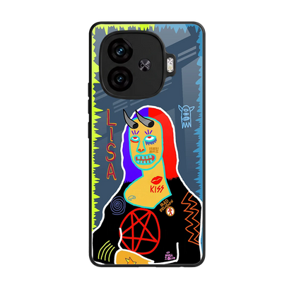 Rebel Lisa back phone cover | glass case for iqoo neo 10r 5g