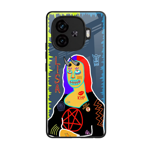 Rebel Lisa back phone cover | glass case for iqoo neo 10r 5g