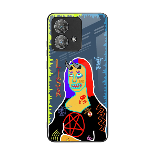 Rebel Lisa back phone cover | glass case for motorola edge 40 neo 5g