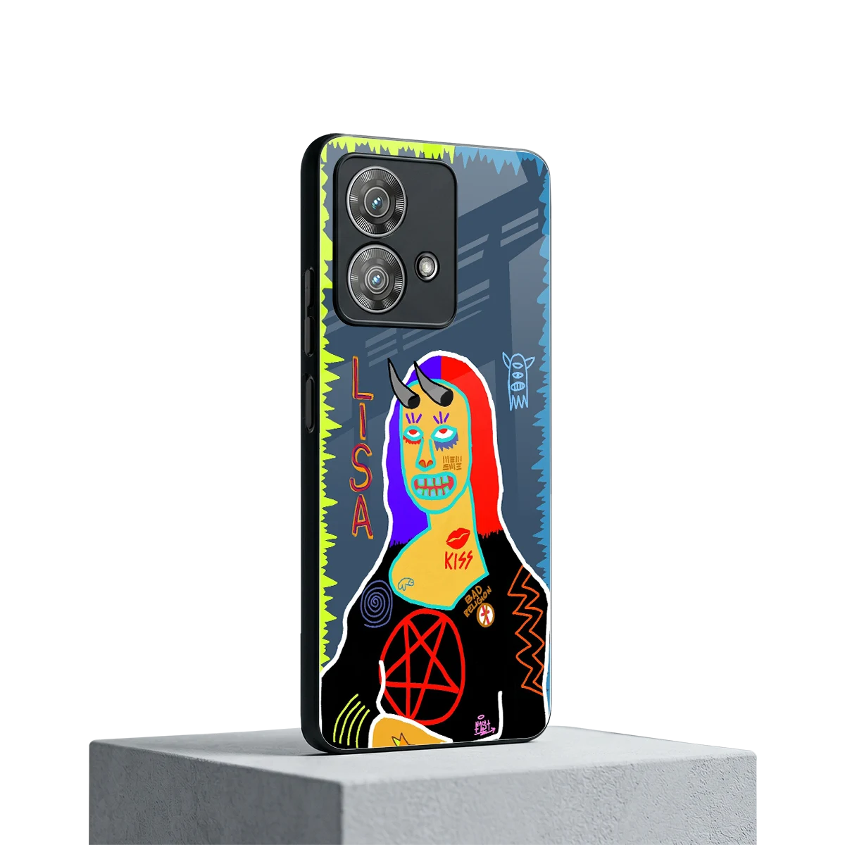 Rebel Lisa motorola edge 40 neo 5g mobile cover | shockproof glass phone case