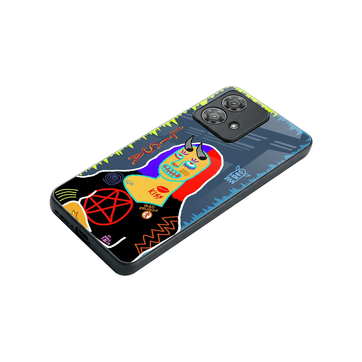 Rebel Lisa stylish phone case for motorola edge 40 neo 5g | glossy glass and slim fit