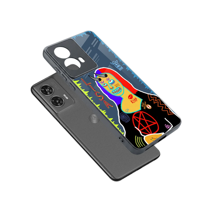 Rebel Lisa sleek motorola edge 50 fusion cover with tempered glass back and TPU edges