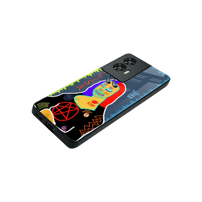 Rebel Lisa stylish phone case for motorola edge 50 fusion | glossy glass and slim fit