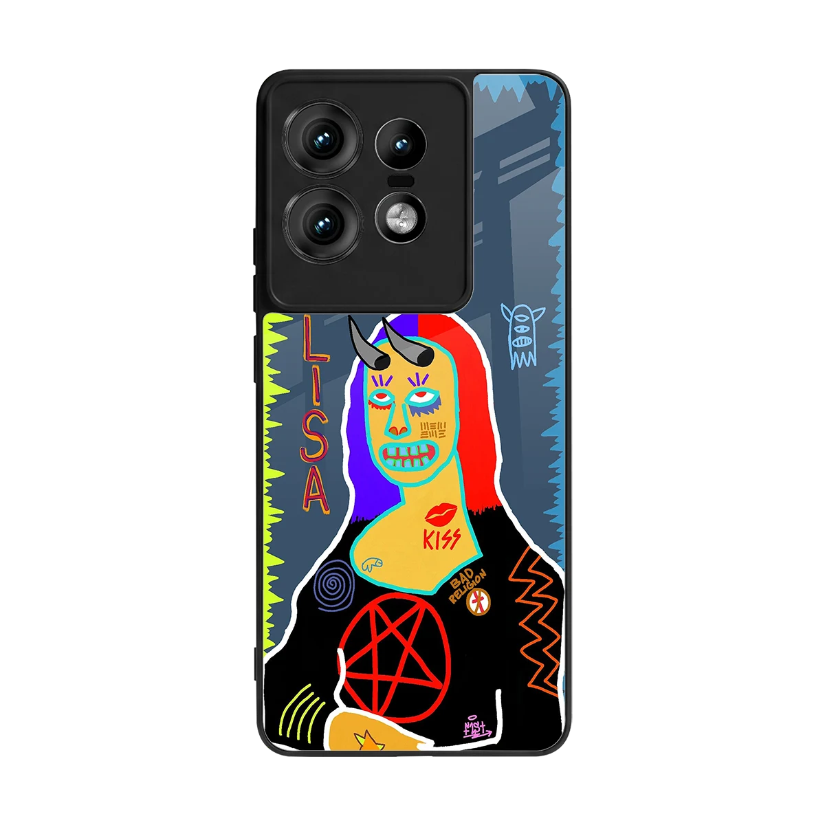 Rebel Lisa back phone cover | glass case for motorola edge 50 pro