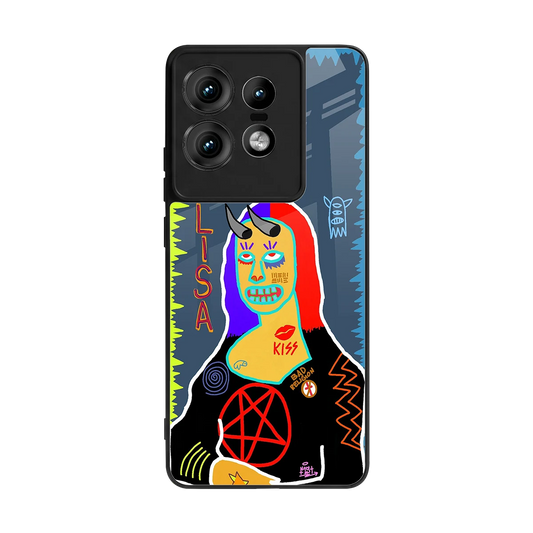 Rebel Lisa back phone cover | glass case for motorola edge 50 pro