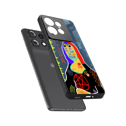 Rebel Lisa sleek motorola edge 50 pro cover with tempered glass back and TPU edges