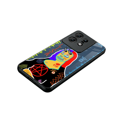 Rebel Lisa stylish phone case for motorola edge 50 pro | glossy glass and slim fit