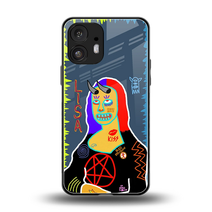 Rebel Lisa back phone cover | glass case for nothing phone 2