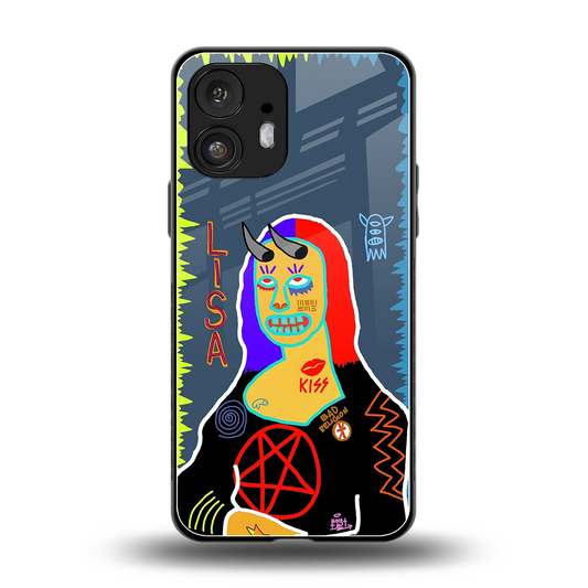 Rebel Lisa back phone cover | glass case for nothing phone 2