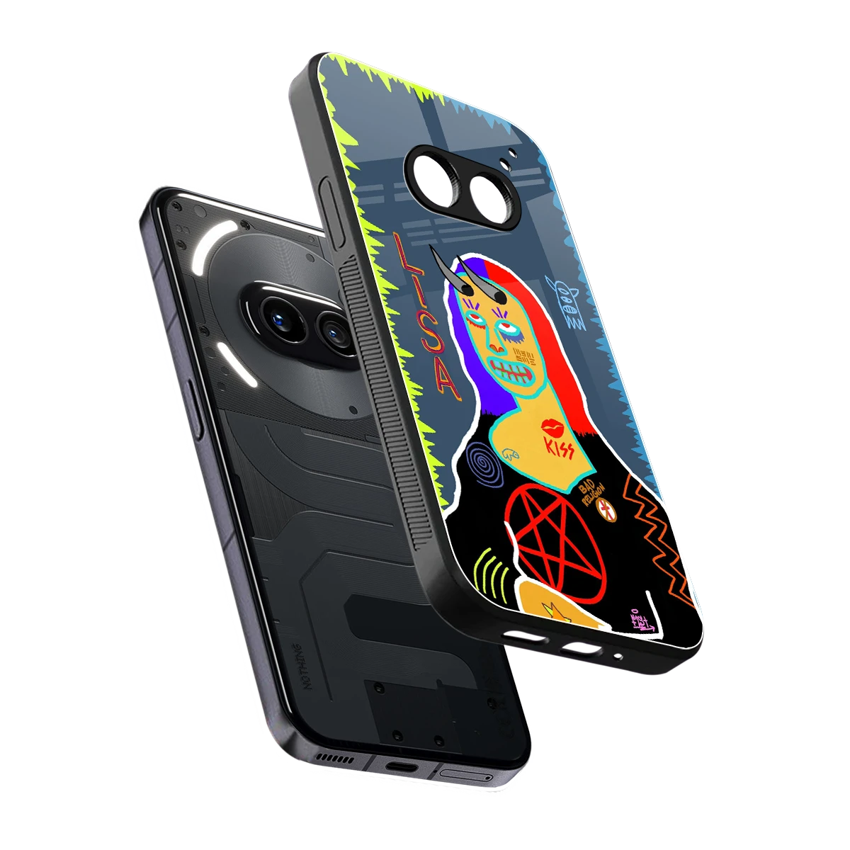 Rebel Lisa sleek nothing phone 2a plus cover with tempered glass back and TPU edges