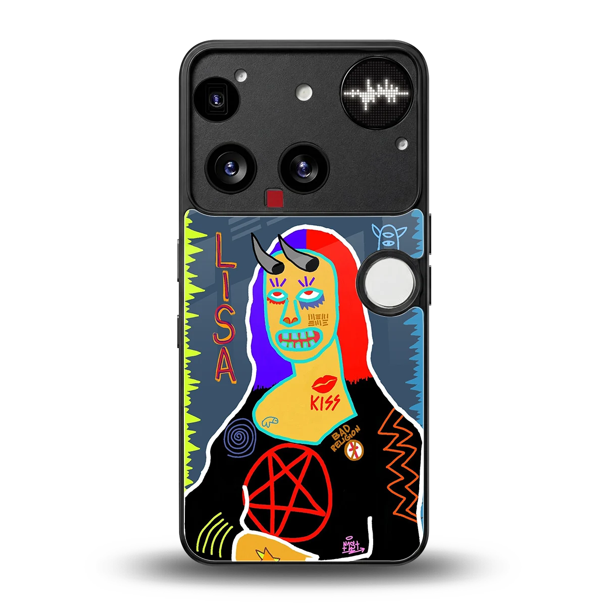 Rebel Lisa back phone cover | glass case for nothing phone 3