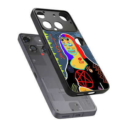 Rebel Lisa sleek nothing phone 3 cover with tempered glass back and TPU edges