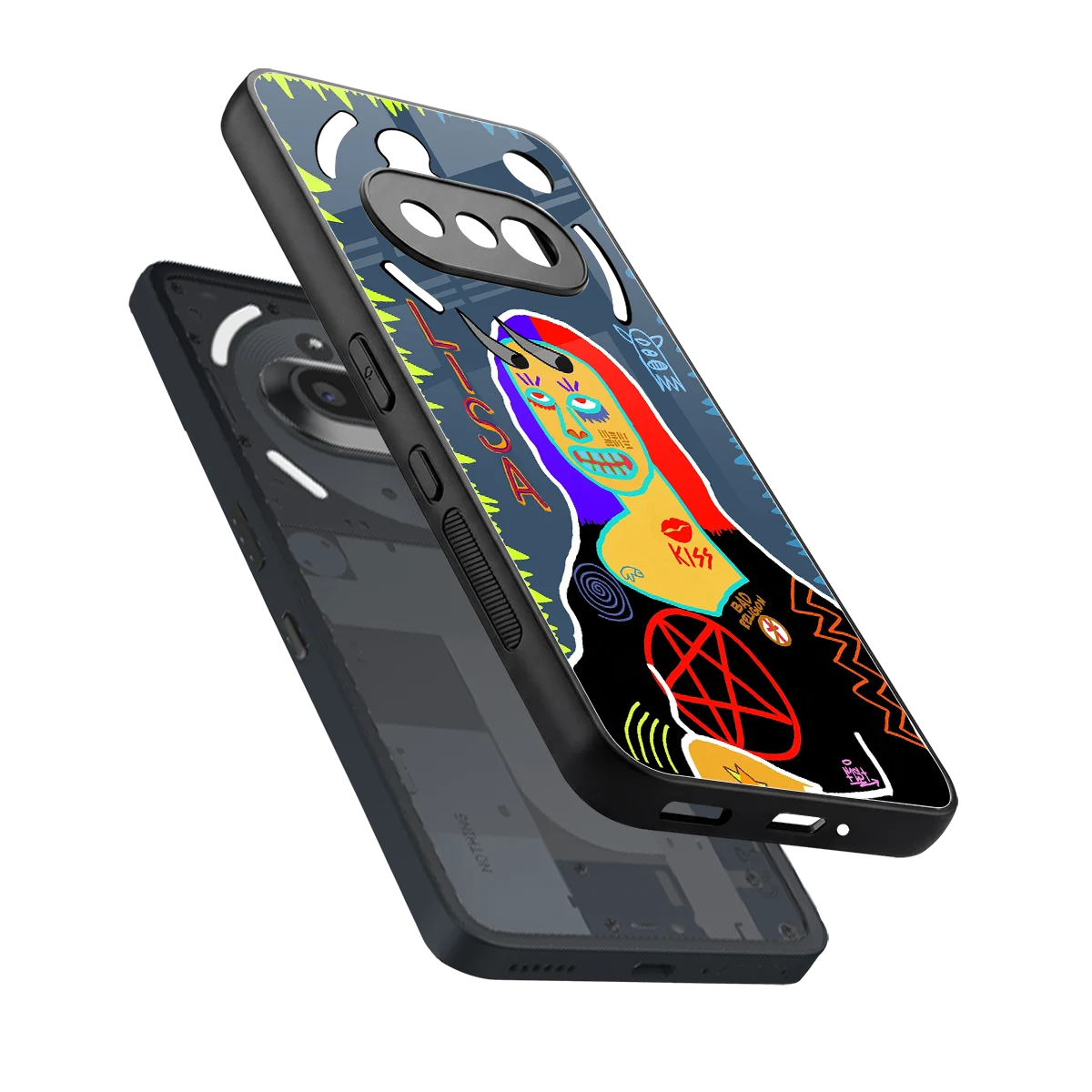 Rebel Lisa sleek nothing phone 3a cover with tempered glass back and TPU edges