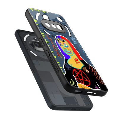 Rebel Lisa sleek nothing phone 3a cover with tempered glass back and TPU edges
