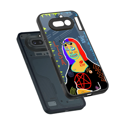 Rebel Lisa sleek nothing phone 4a cover with tempered glass back and TPU edges
