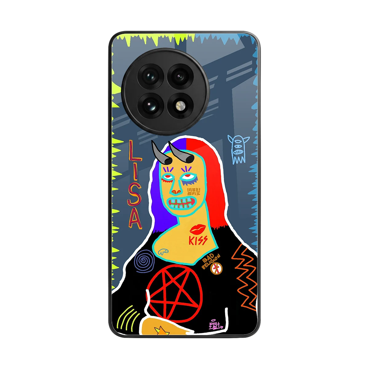 Rebel Lisa back phone cover | glass case for oneplus 13r