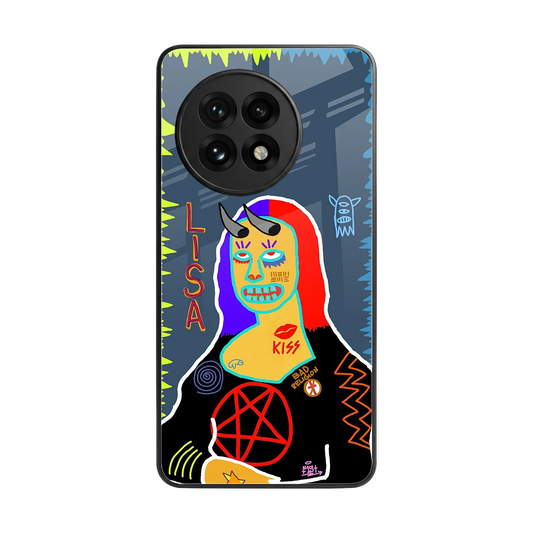 Rebel Lisa back phone cover | glass case for oneplus 13r