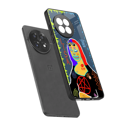 Rebel Lisa sleek oneplus 13r cover with tempered glass back and TPU edges