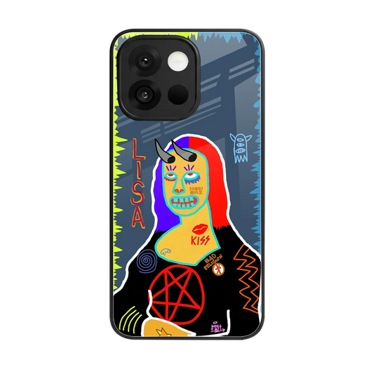 Rebel Lisa back phone cover | glass case for oneplus 13s