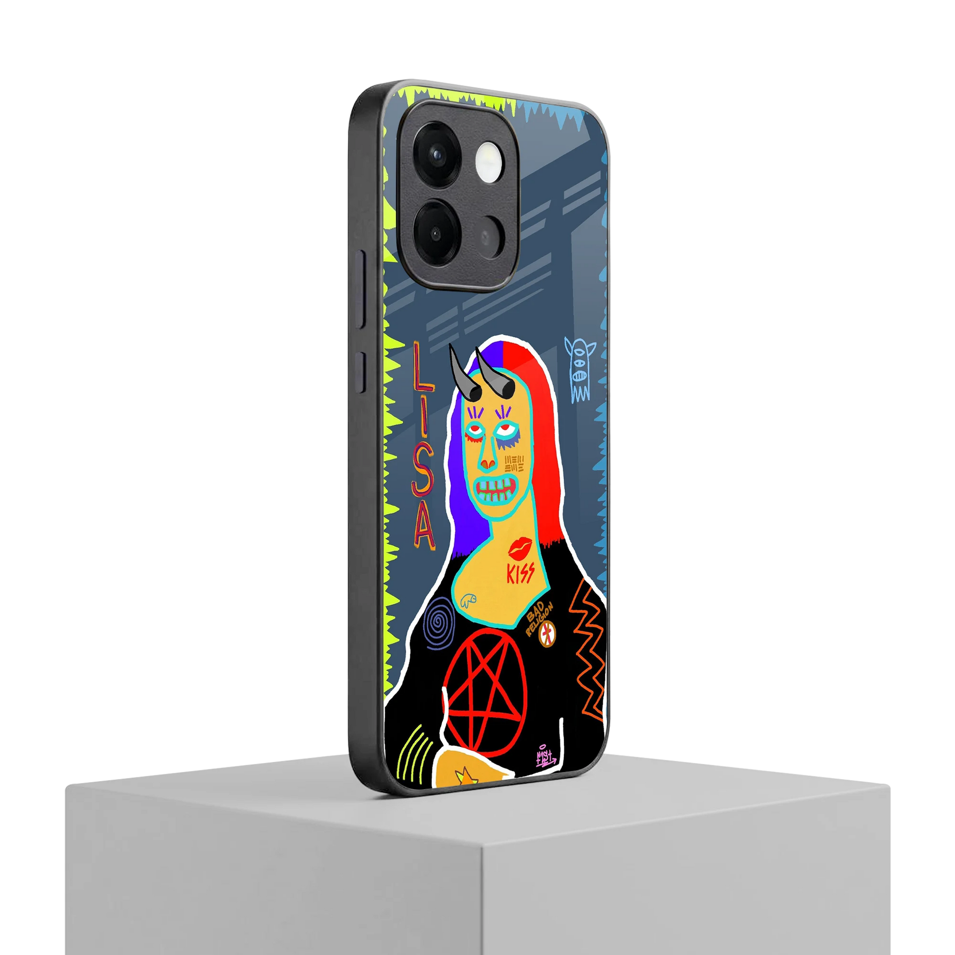 Rebel Lisa oneplus 13s mobile cover | shockproof glass phone case