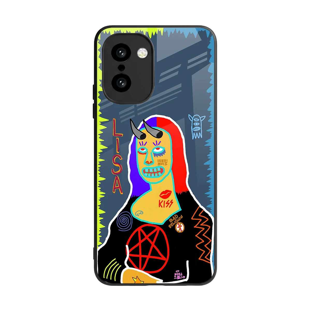 Rebel Lisa back phone cover | glass case for oneplus 15r