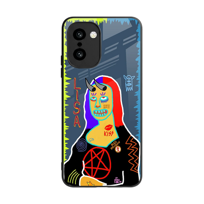 Rebel Lisa back phone cover | glass case for oneplus 15r