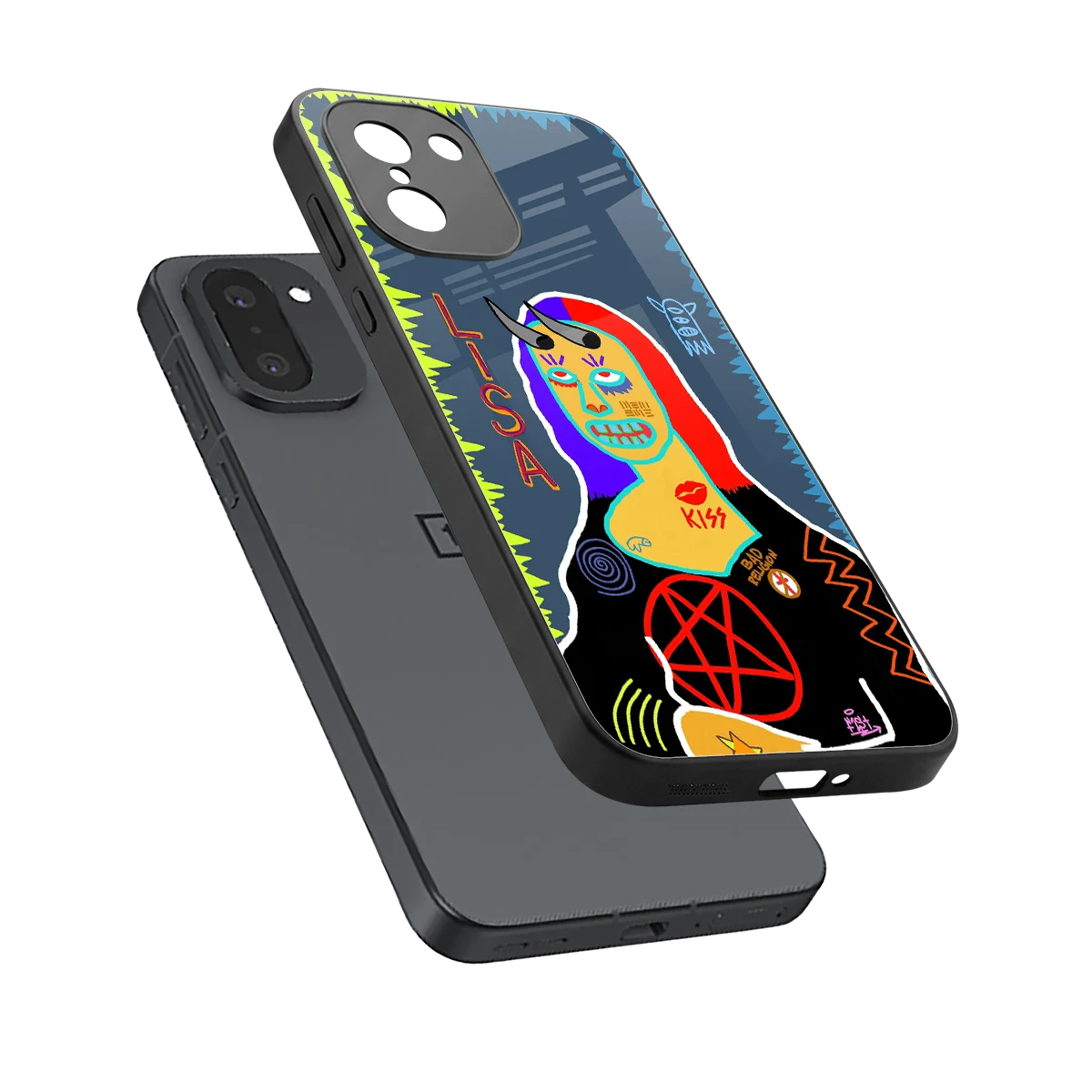 Rebel Lisa sleek oneplus 15r cover with tempered glass back and TPU edges