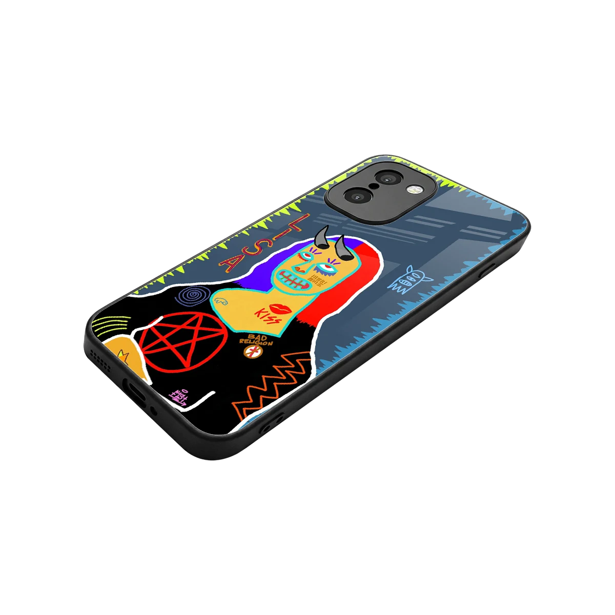 Rebel Lisa stylish phone case for oneplus 15r | glossy glass and slim fit