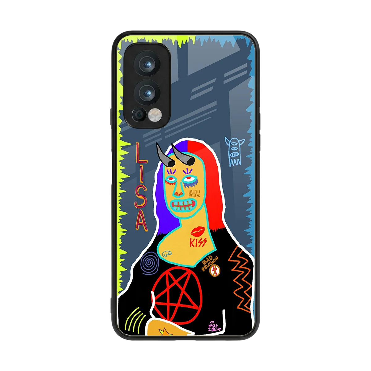 Rebel Lisa back phone cover | glass case for oneplus nord 2