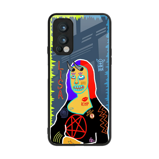 Rebel Lisa back phone cover | glass case for oneplus nord 2