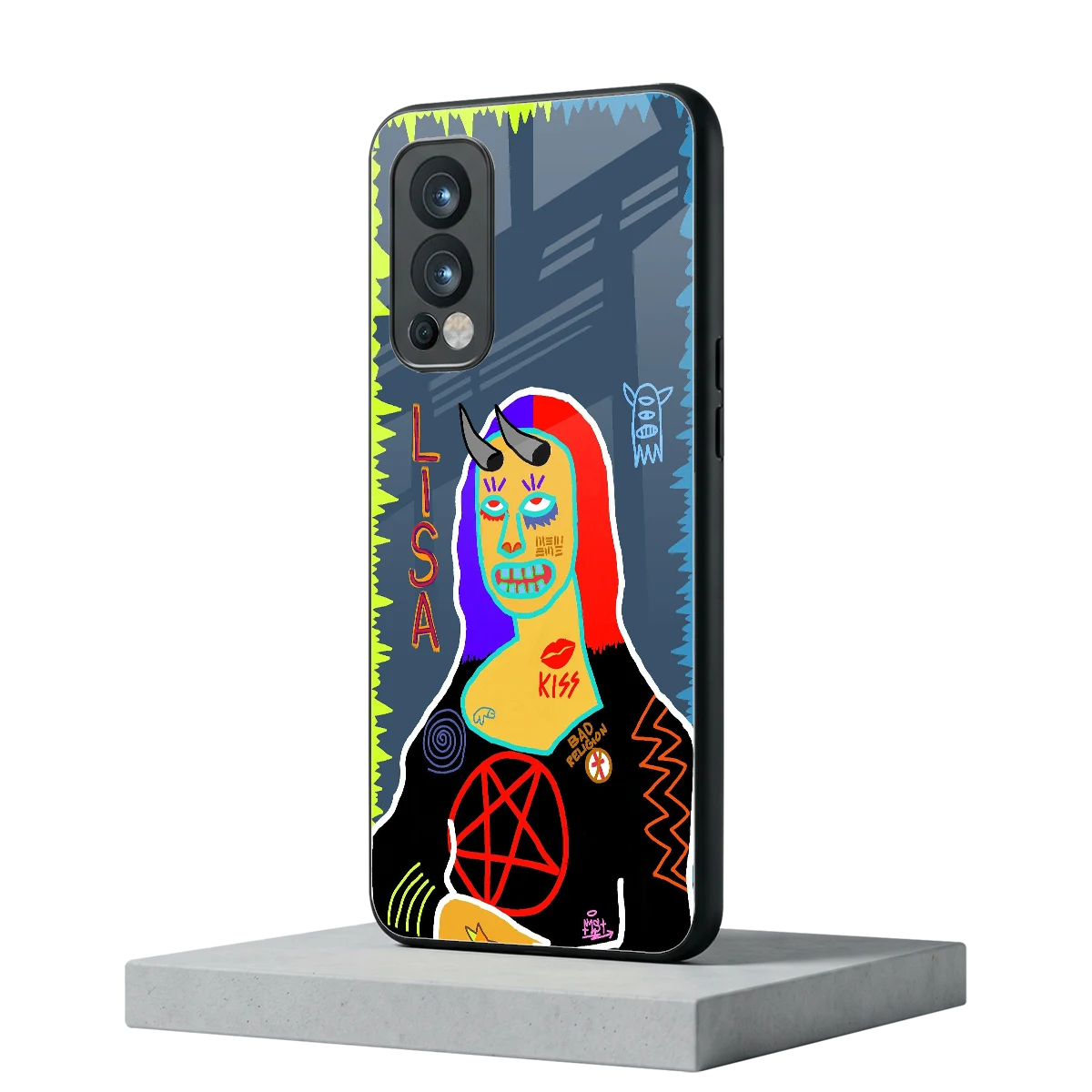Rebel Lisa oneplus nord 2 mobile cover | shockproof glass phone case