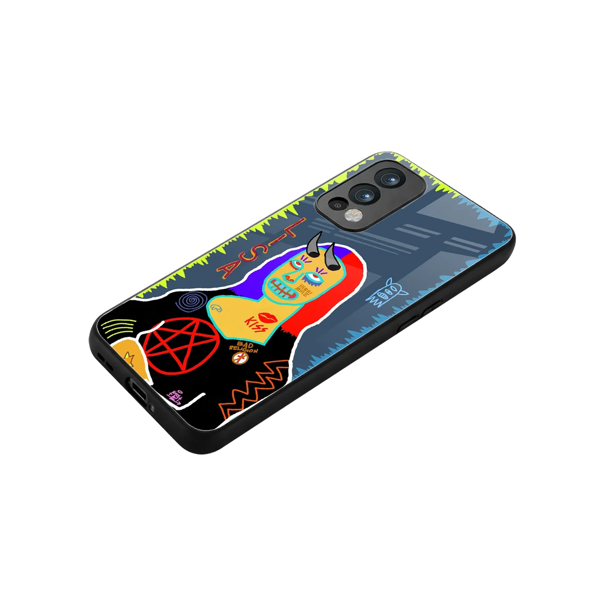 Rebel Lisa stylish phone case for oneplus nord 2 | glossy glass and slim fit