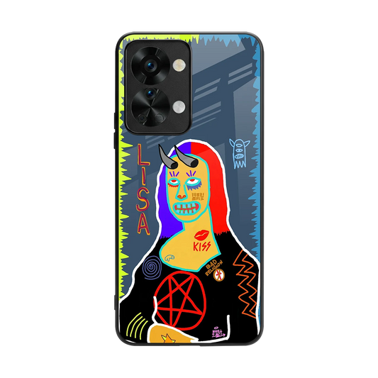 Rebel Lisa back phone cover | glass case for oneplus nord 2t
