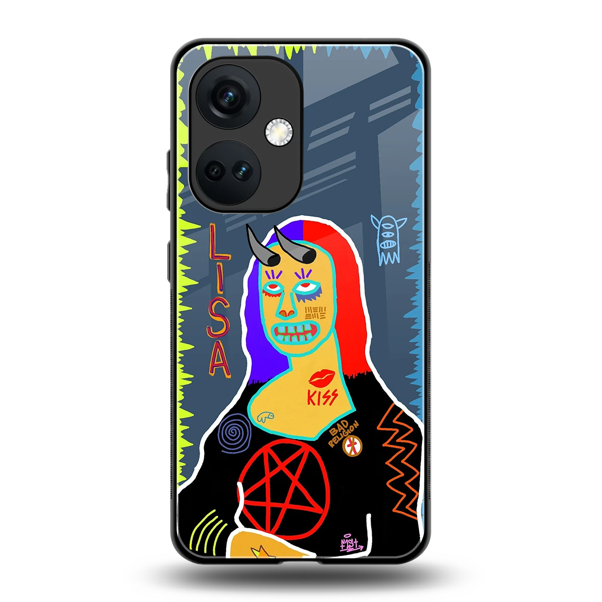 Rebel Lisa back phone cover | glass case for oneplus nord ce 3